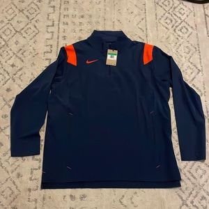 Nike Sideline Lightweight Navy Long Sleeve Pullover Shirt